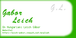 gabor leich business card