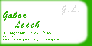 gabor leich business card